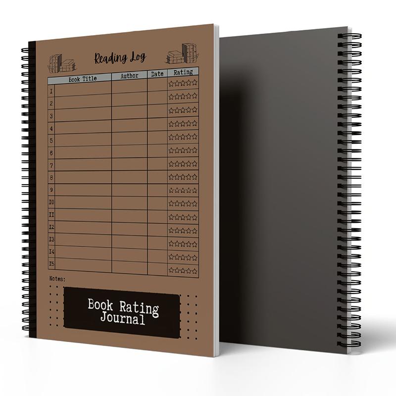 

Компактный читательский дневник - Отслеживайте свой прогресс с помощью оценок книг, заметок и списков - Идеальный подарок для книголюбов и заядлых читателей коричневый