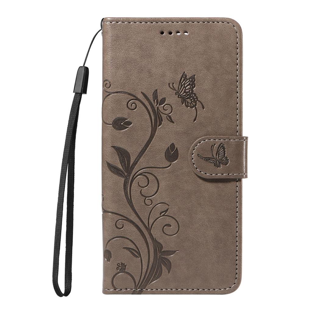 For Google Pixel 9a PU Leather Cases Flower Pattern Wallet Stand Phone Cover with Strap