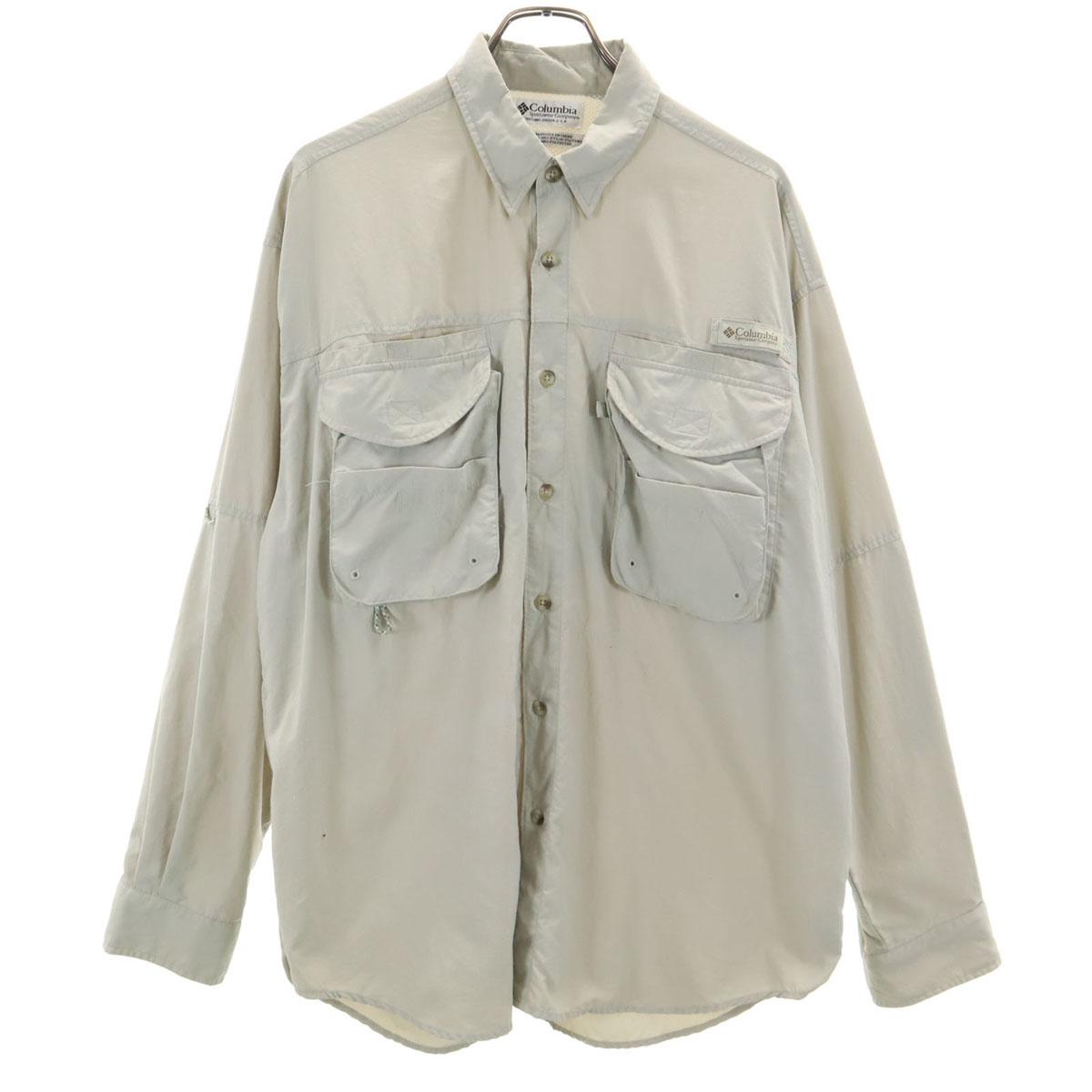 

Columbia Nylon PFG Long sleeve shirt M Green system Men s Used