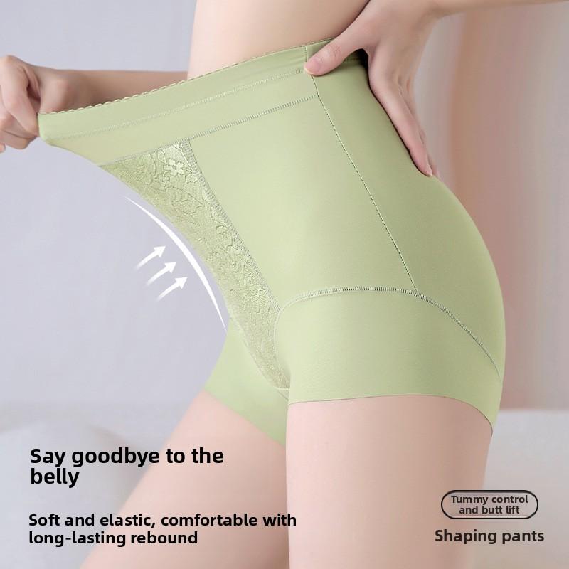 Pantaloni Modellanti da Donna Estivi in Pizzo di Seta a Vita Alta Senza Cuciture Assorbenti Modellanti Pancia e Fianchi