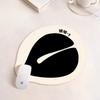 Thickened Wooden Fish-Shaped Mouse Pad with Wrist Rest - Dirt-Resistant, Washable Cartoon Design for Office Use