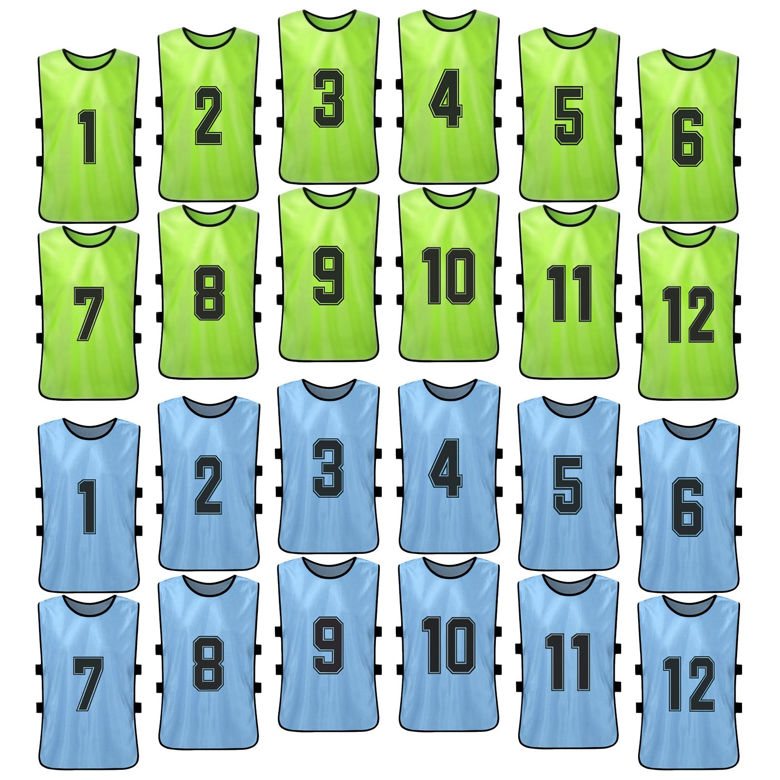 

24 шт., быстросохнущие футбольные майки с футбольными пинни, молодежные спортивные схватки, баскетбольная команда, тренировка небесно-голубой/зелёный