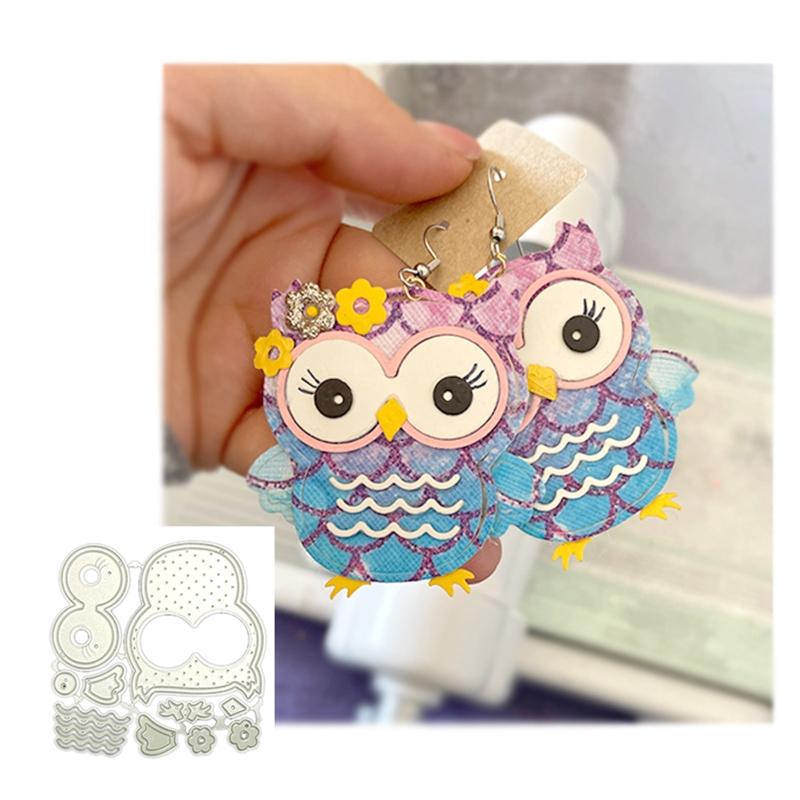 Lovely Owl Die Cut for Card Making Metal Cutting Die Handmade DIY Stencil Template Embossing for Child Scrapbook Crafts