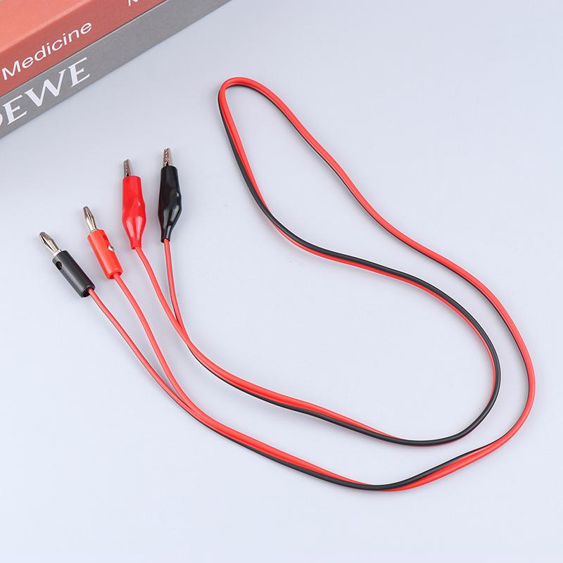 1Pc Multi-Meter Test Leads Cable Line 100Cm Double Ends Banana Plug To Alligator Clip Electrical Connector Diy Tool