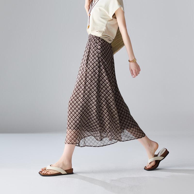 SOFSIL Women's Plaid Wide-Leg Culottes