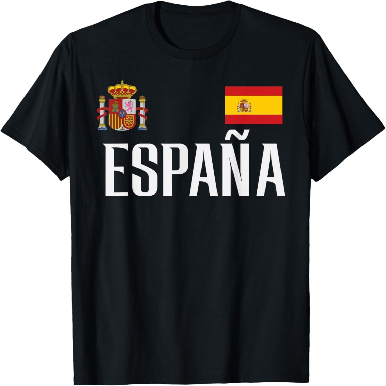 Испания Флаг Espana Футбол Футбольный Фан Мужчины Женщины Дети Футболка(1) S разноцветный