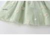 Girls' Chrysanthemum Hanfu Jumpsuit Dress, 2024 Spring Pleated Princess Skirt for Little Ones