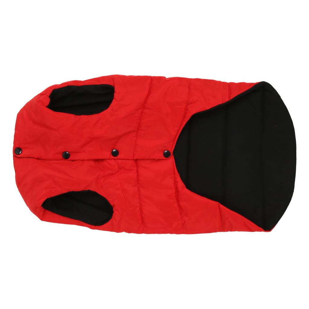 Hunde Wintermantel Beidseitig Tragbar Warm Weich und Bequem Haustier Winterjacke für Mittelgroße Große Hunde Rot