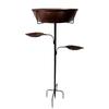 Garden Birdbath 36.61 Inches Sturdy Iron Outdoor Bird Bath For Outside Vintage Standing Birdbath Bowl For Outdoor Garden Patio