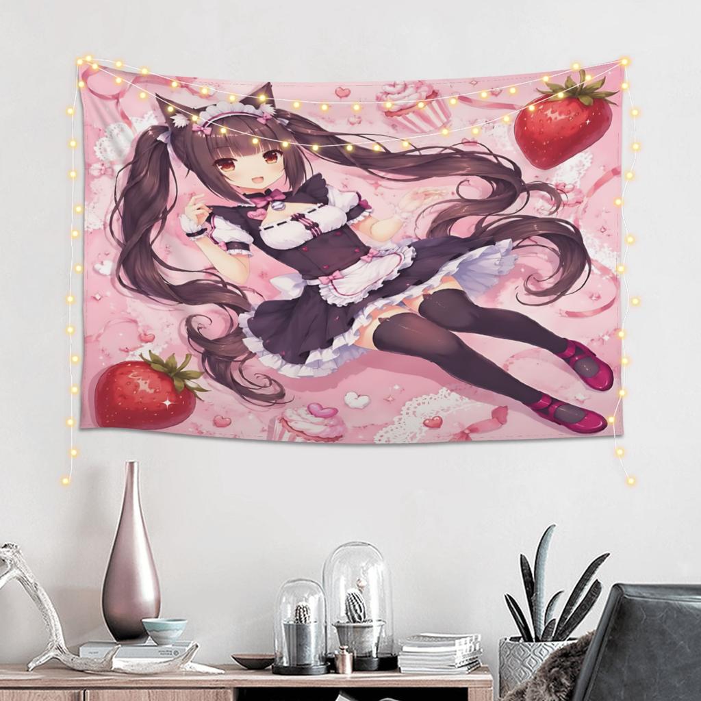 Colorful Anime Girl Tapestry Wall Hanging Blanket Tapestry Home Decor Items Wall Decorations