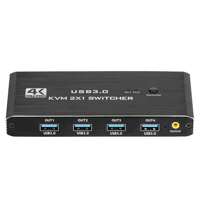 2x1 KVM HDMI Switch: Share USB Keyboard, Mouse, Display, and USB 3.0 between Two Computers in 4K 60Hz