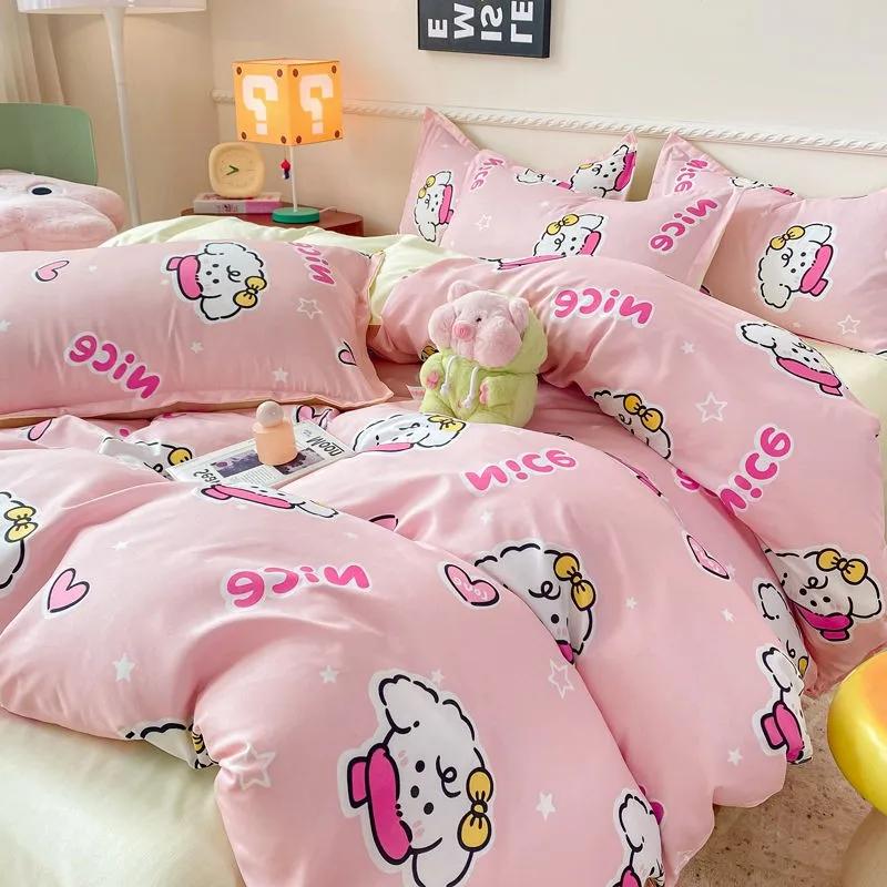 Summer Bedding Set Ins Twin Queen Duvet Cover Flat Sheet Pillowcase No Filler Girl Boys Hotel Home Bed Linens