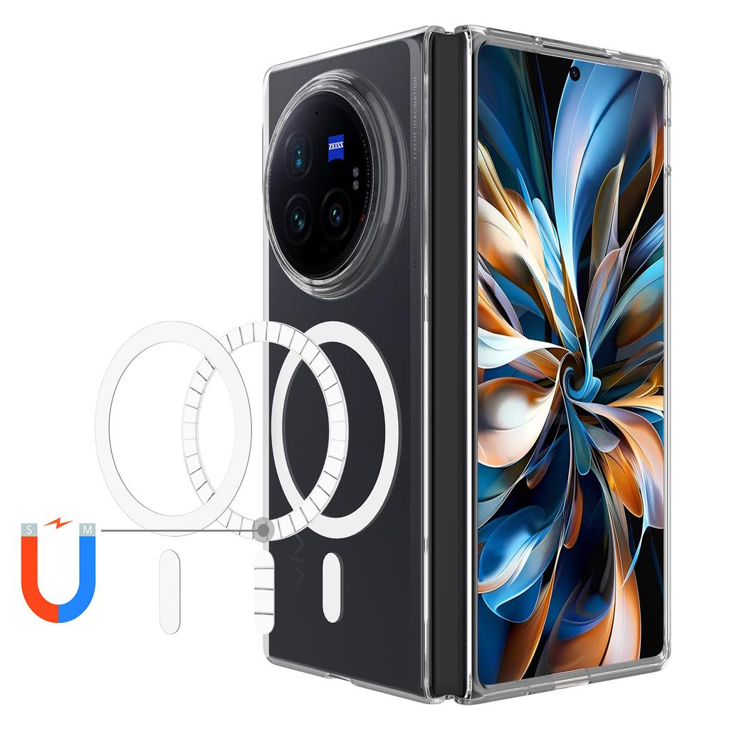 For Vivo X Fold3 Case Compatible with MagSafe TPU+Acrylic Clear Phone Cover