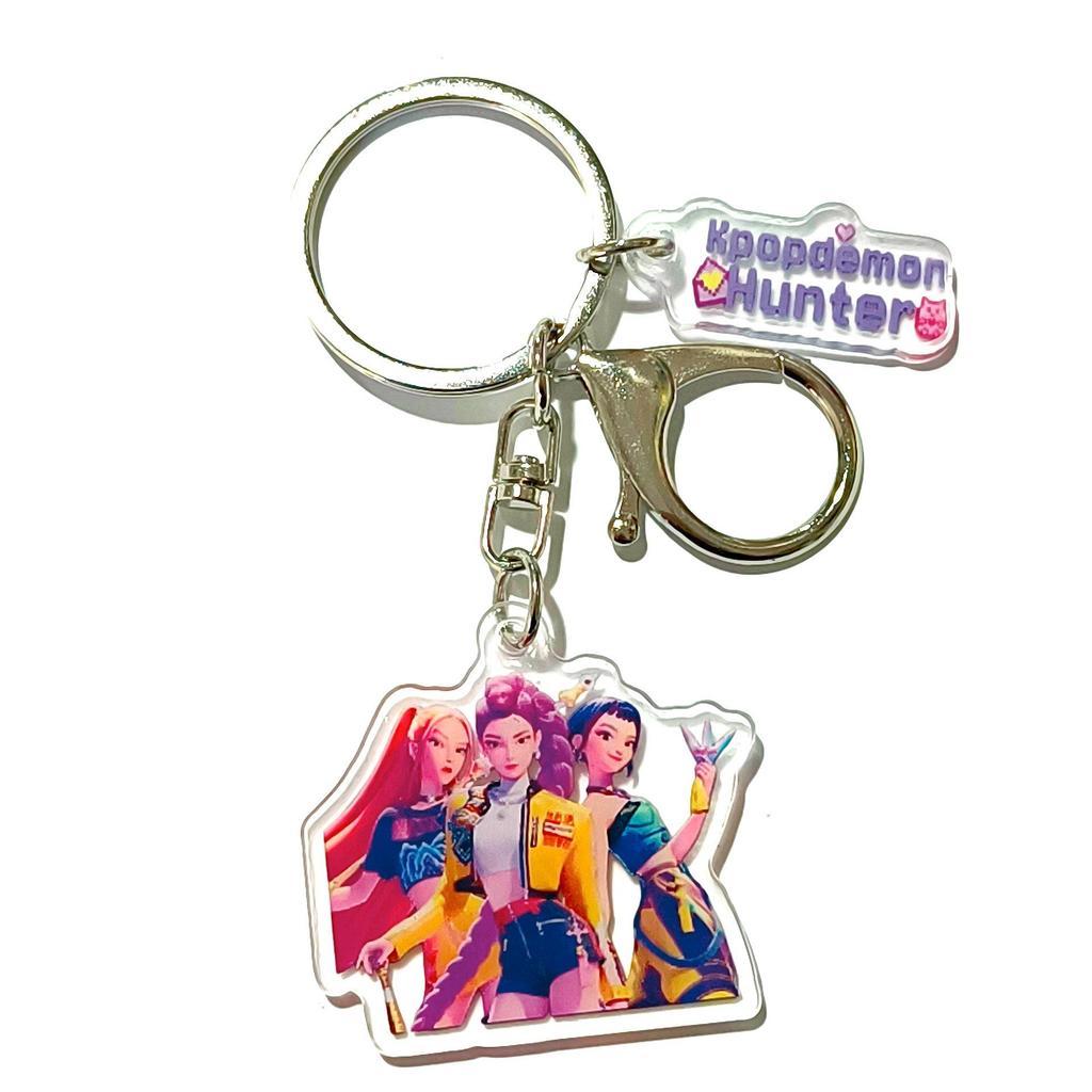Kpop Demon Hunter Girl Group Keychain: Lumi, Zoe, Mira & Qin Yu Cute Acrylic Schoolbag Pendant