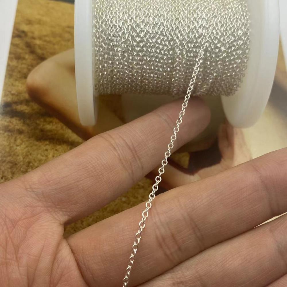 Factory 1.68mm Round Cable Chain 925 Sterling Silver Permanent Jewelry 14k Gold Filled Chain 14K Gold Filled&1.68MM