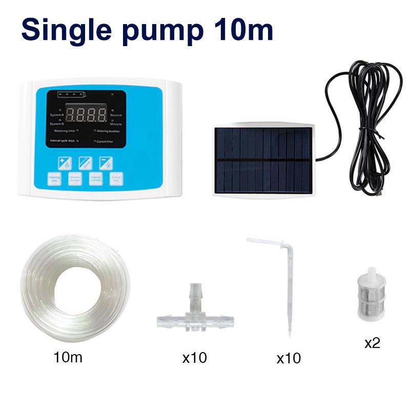 Automatic Drip Irrigation Kit Rogrammable Water Timer Digital Display Solar Pump Watering System