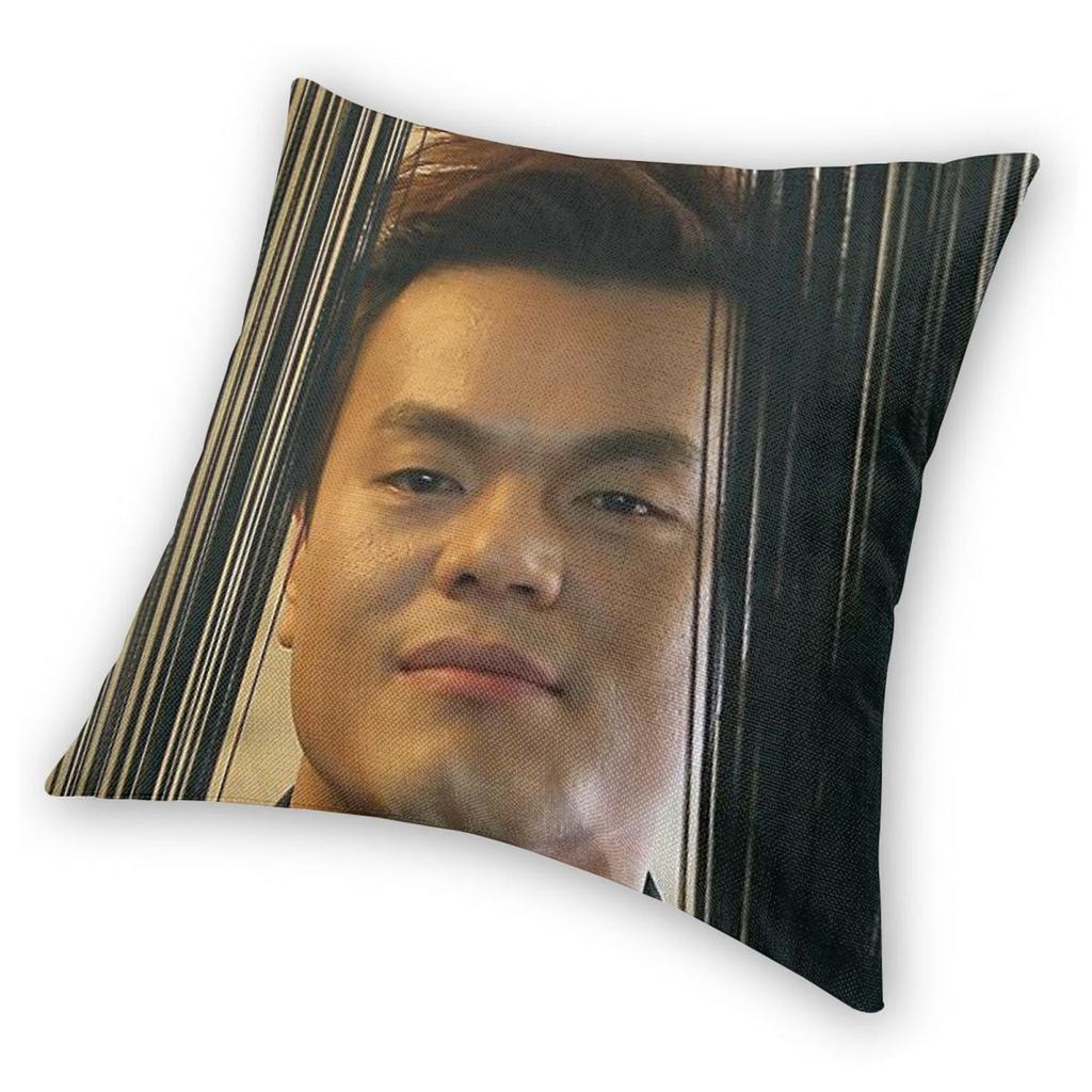 Park Jin-Young Square Pillowcase Polyester Linen Velvet Printed Zip Decor Throw Pillow Case Home Cushion Cover 45X45