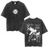 Vintage Washed Anime Death Note Misa Amane T Shirts Men Women Clothing Cotton Casual T-shirt Fashion Retro Short Sleeve T-shirts