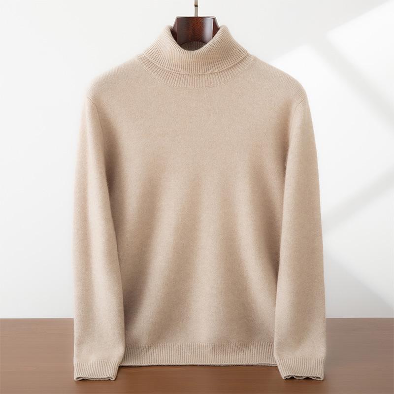 Men s Thick Cashmere High-Neck Long-Sleeve Sweater for Business Casual Wear M
