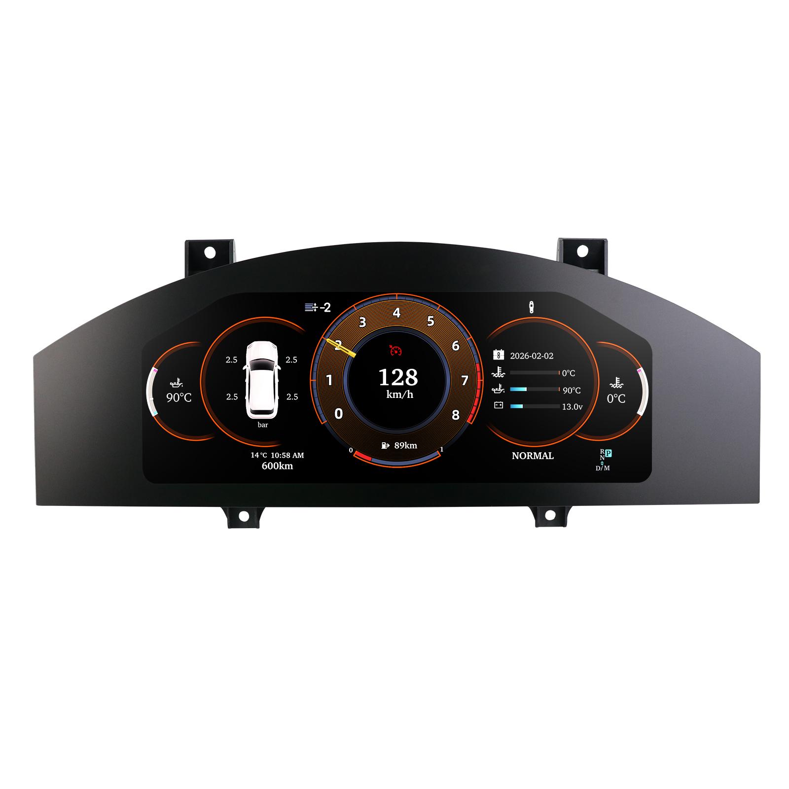 

Hizpo 12,3-дюймова цифрова LCD панель приладової панелі для Porsche Cayenne 2002-2009 Цифровий кластерний дисплей приладів Спідометр Віртуальний кокпіт