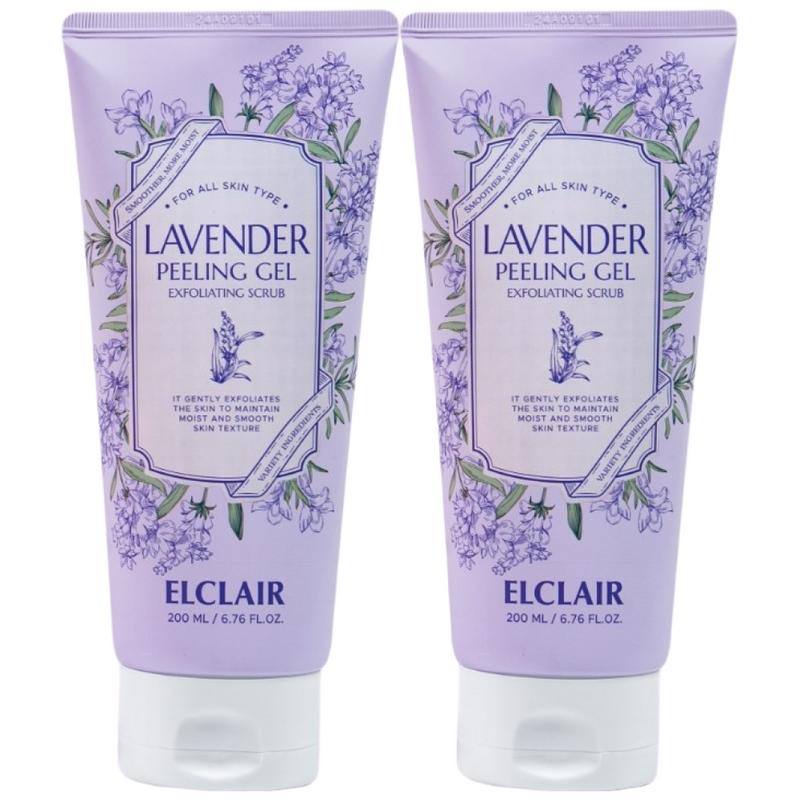 Elclair Hypoallergenic Peeling Gel Facial Exfoliation & Body Scrub 200ml 2-Piece Set, 2 pcs