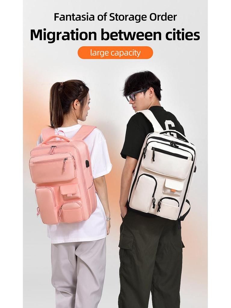 Trendy Unisex Macaron Backpack: Lightweight School, Commuting & Travel Laptop Bag
