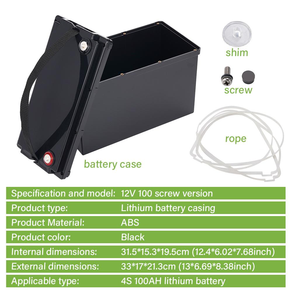 Waterproof Battery Box Battery Protection Box for Lithium Batteries Commonly Used in Scenarios with Carrying Strap Accessories