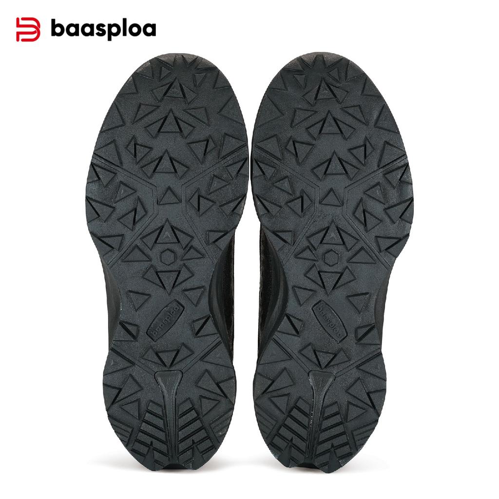 BAASPLOA Men's Outdoor Hiking Boots Hiking Shoes Men's Rotating Buckle Lightweight Non-slip Men's Outdoor Brand Men's Shoes Winter Upgrade Thickened