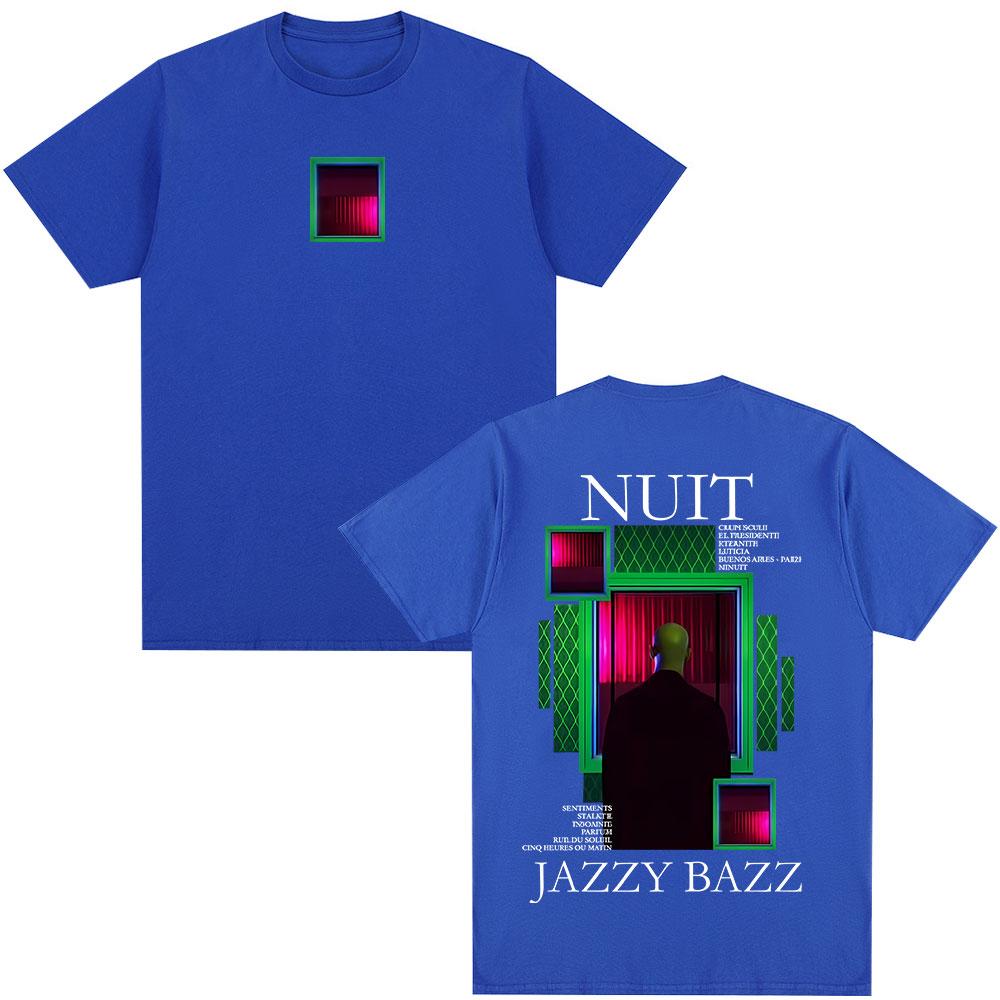 Rapper Jazzy Bazz Nuit Album Graphic Tshirt Unisex Women Hip Hop Fashion Pop Music Tshirts Male Casual Vintage Oversized T Shirts