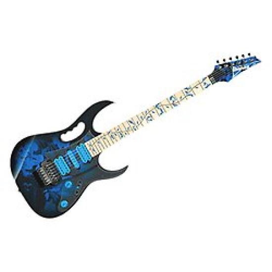 IBANEZ Chitarra elettrica signature di Steve Vai, modello JEM77P-BFP, con motivo floreale blu