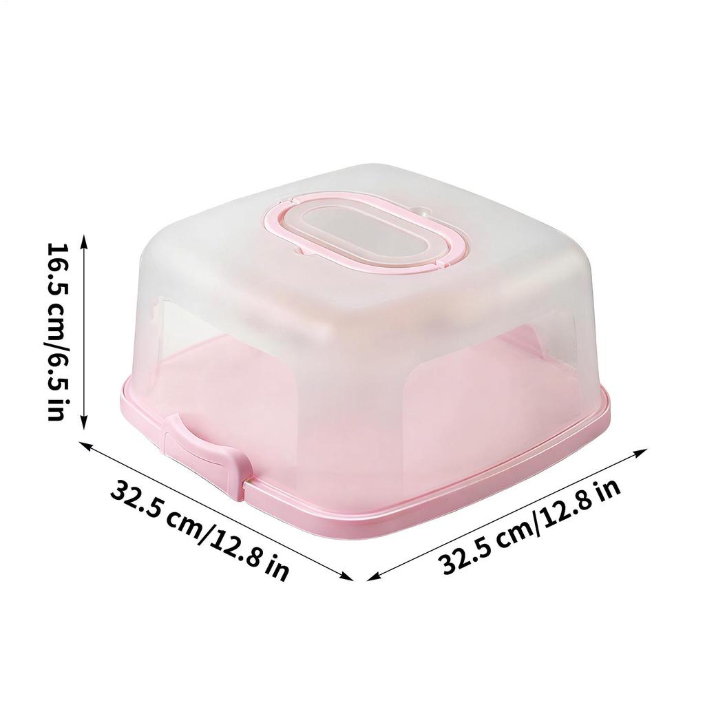 Transportador de Pasteles de Viaje Reutilizable Almacenamiento de Alimentos con Tapa y Asa Contenedor de Transporte de Pasteles de 10 Pulgadas para Tarta Cupcake Postre Muffin Bollo