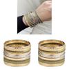 Stylish Iron Geometric Bracelets Pack With Durable Coating For Men And Women