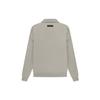 Fear of God Essentials Ss23 Strick Langarm Polo Herren Poloshirts Seal-Gray FOG-SS23-042