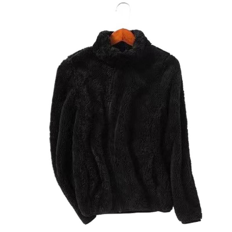 Autumn and Winter Coral Velvet Jacket for Women, Flannel Double-sided Fleece Jacket for Women, Warm and Thickened Jacket, Double-sided Fleece Lining