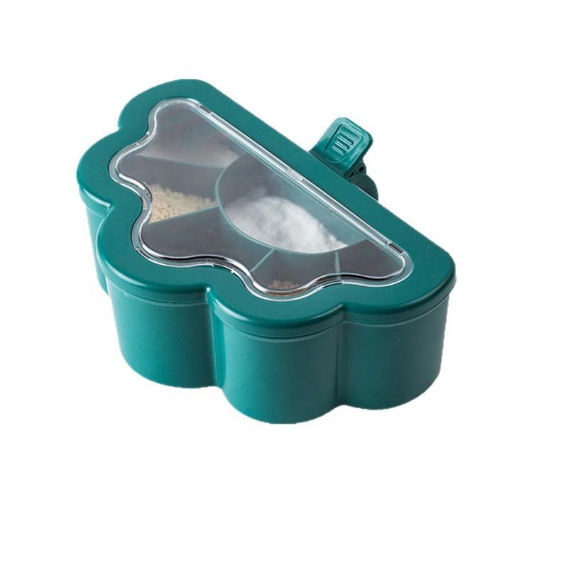 Covered Seasoning Jar Six-compartment Salt Monosodium Glutamate Seasoning and Condiment BoxKitchen Set