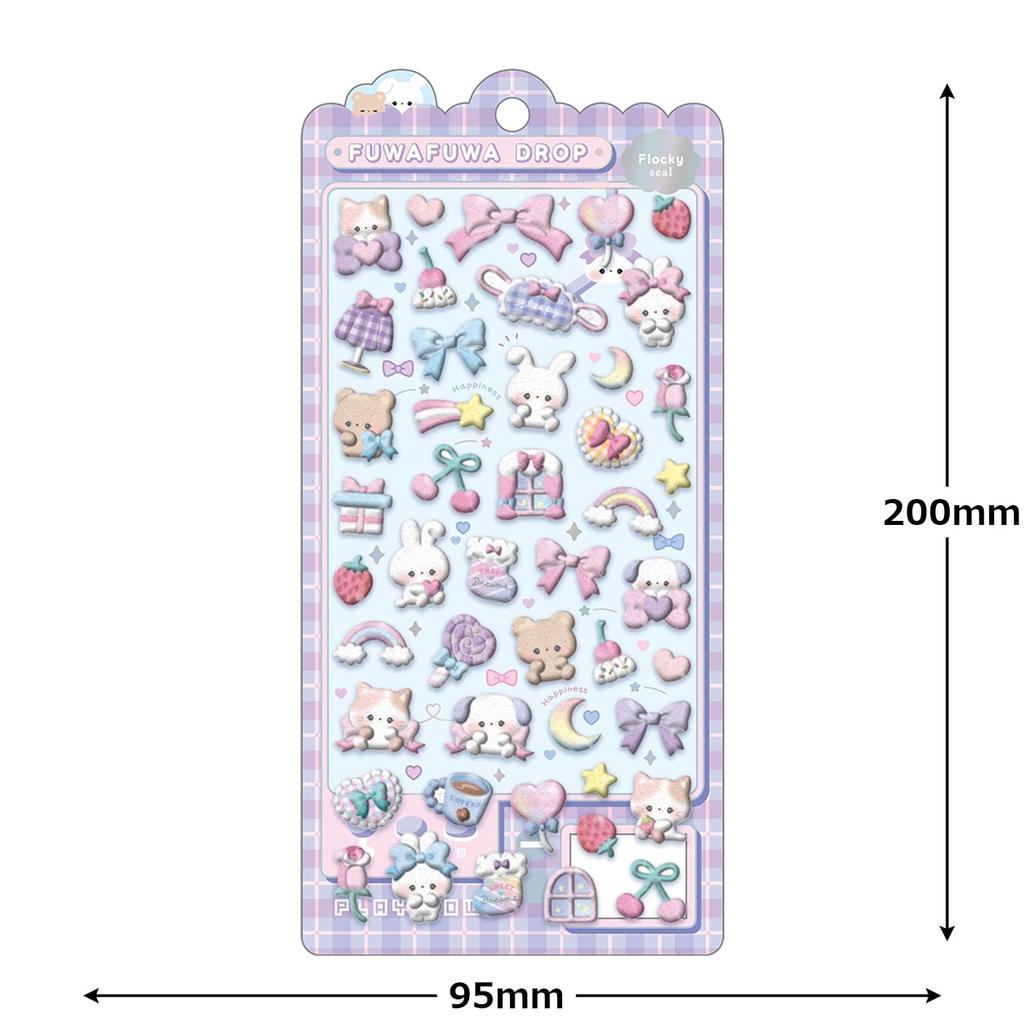 Fluffy Drop Stickers Plush and Fluffy 01045 Q-Lia -
