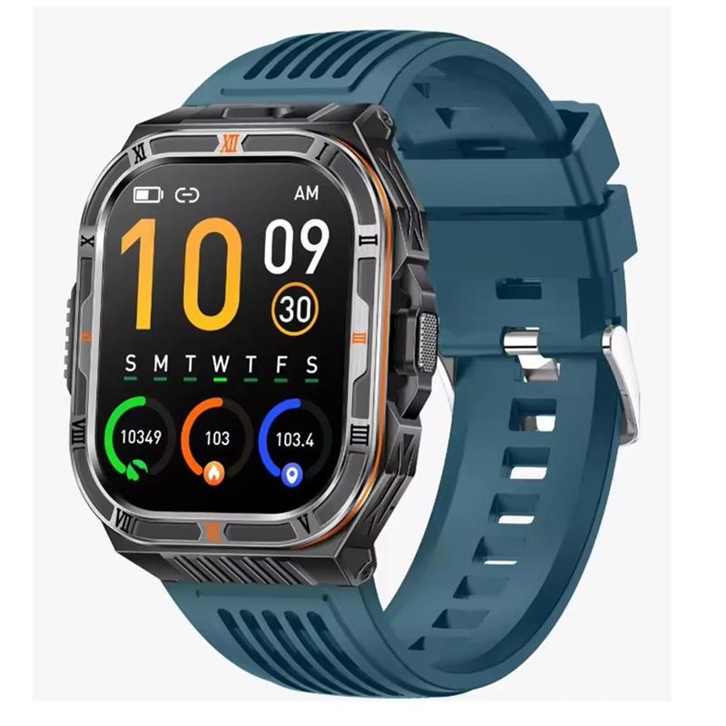 

HT38 Men Outdoor Sports Smart Watch 2.01inch Bluetooth Calling AI Voice Sports Fitness Track Compass LED Flashlight Smartwatch синій