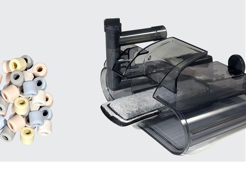 Wall-Mounted Fish Tank Filter: Silent 3-in-1 Circulation, Purification, Oil Film Removal, and Oxygenation Pump.