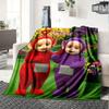 Teletubbies Tinky Winky Purple Blanket Personalized Name Soft Warm And Versatile For Sofa Bed Office And Travel Machine Washable Comfortable In All