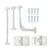 Entry Door Catches Exterior Door Hold Hook Keeper Entrance Latches with Screws RVs T-Style Door Holder Catches