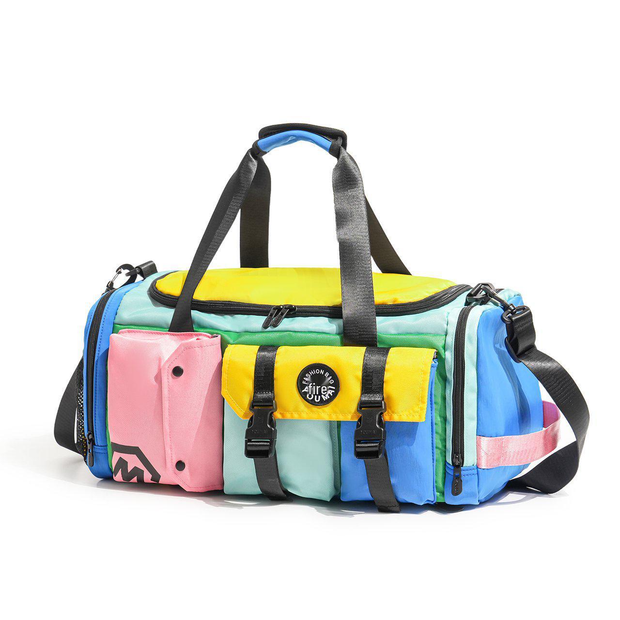 Unisex Trendige Sport Trainings Tasche: Nass-/Trockentrennung, Doppelschulter, Multifunktional für Outdoor & Reisen. One Size gelb