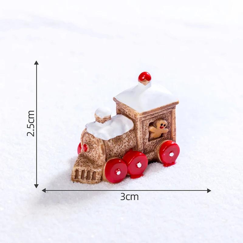 New Mini Christmas Ornament Gingerbread Man Snowman Micro Landscape Dollhouse Model DIY Dollhouse Christmas Decorations