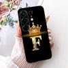 For Tecno Camon 50 4G CN5 Crown Letter Phone Case For Tecno Camon50 4G Black Silicone Soft Cases Bumpers