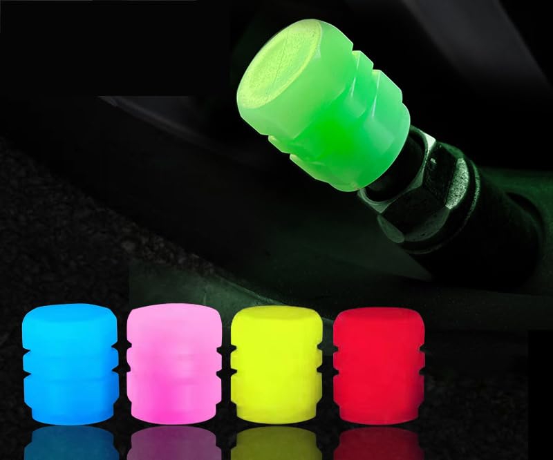 Plus Nao Tire Valve Cap, Glow In the Dark, Glow In the Same Color,