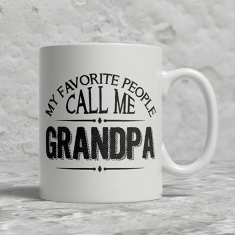 Personalized "My Favorite People Call Me Grandpa" Mug - 11oz Ceramic Coffee Cup, Customizable - View #9