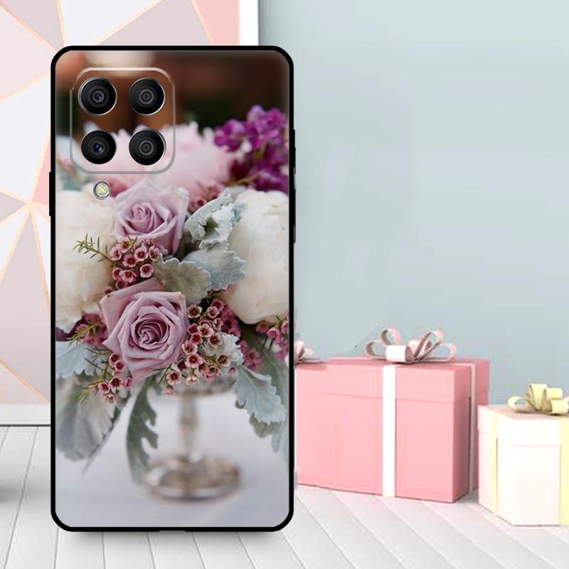Lavender Peonies Flower Case For Samsung Galaxy M06 M11 M31 M14 M34 M54 M12 M32 M52 M15 M13 M16 M36 M56 M53 M35 M55