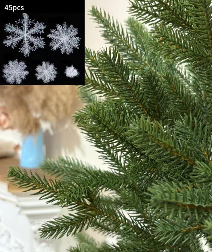 

45 pieces plastic snowflake ornaments for Christmas trees and winter themed party decorations with festive atmosphere CHINA