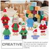 OATIPHO 9-Piece Set of Mini Plush Toys, Wooden Baby Toy Dollhouse with Santa, Family Play, Kids Learning Center, Perfect for the Holidays