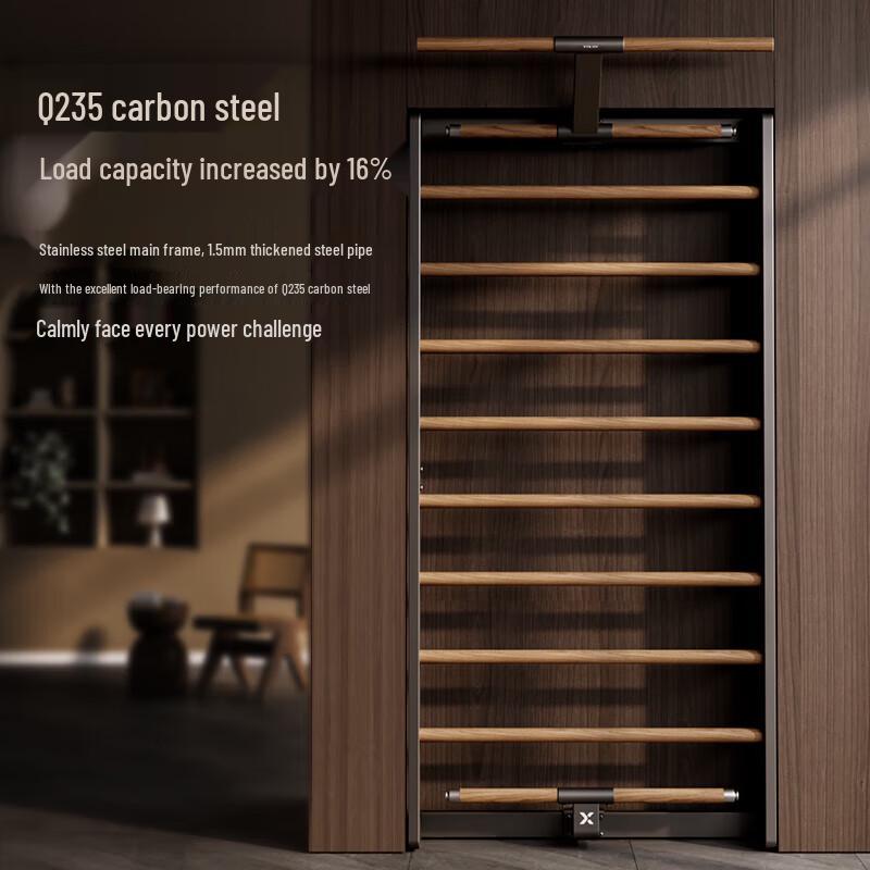 Jueying Muur XW5 Rekstok Donkergrijs Parallel Bars & Ophangbanden Set