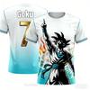 Japan Fußball Team Goku Anime T-Shirt für Männer Frauen, Dragon Ball Grafik Fußball Trikot T-Shirt, Lässiges Fan Geschenk Top Streetwear